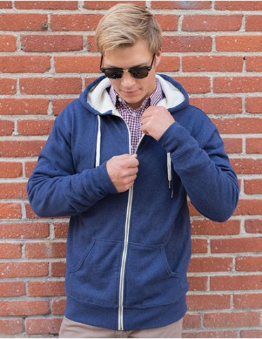 IND-EXP90SHZ-Unisex Sherpa Lined Zip Hooded Jacket